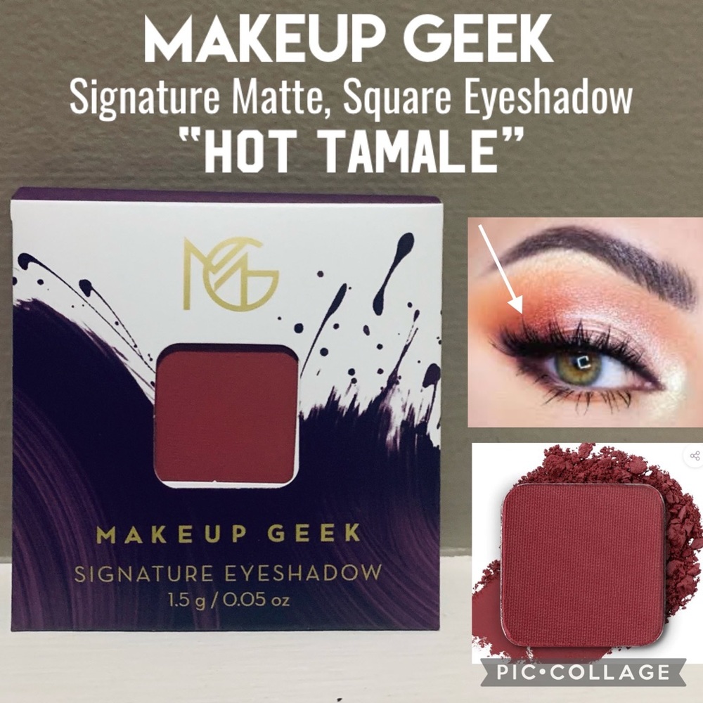 NWT Full Size MAKEUP GEEK Signature Matte Square Eyeshadow “HOT TAMALE”